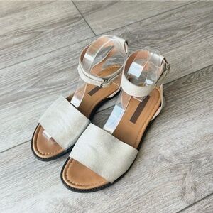 Modern Vintage Leather Metallic Leather Sandals Size 8.5